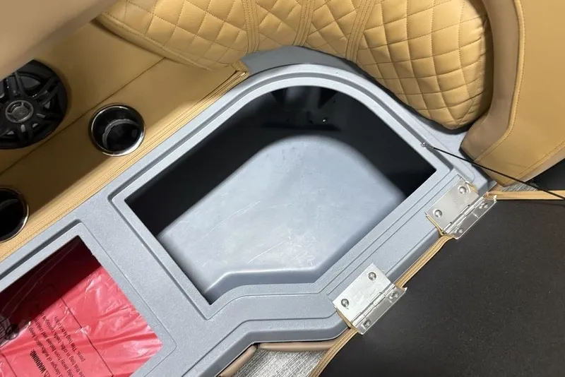 Slide: The Image of Interior storage compartment of 2025 Godfrey Sweetwater 2286 SFL iMPACT pontoon boat. - 9