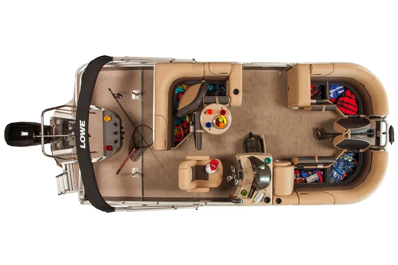 Slide: The Image of Manufacturer Provided Image: 2017 Lowe SF212 Sport Fish pontoon boat interior, top view. - 5