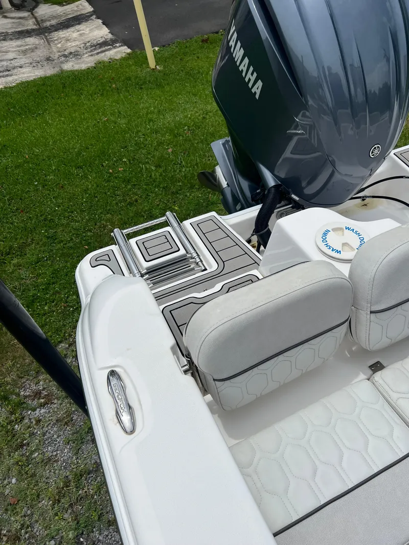 Slide: The Image of 2022 Sea Fox 248 Commander boat interior with seating and console. - 16