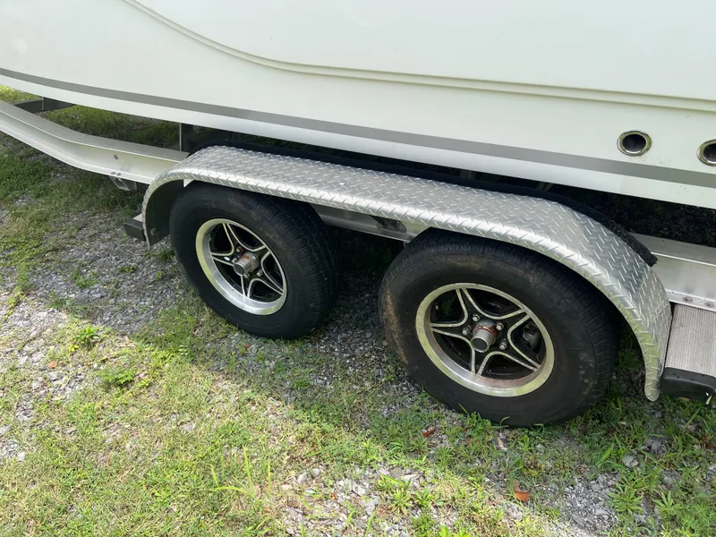 Slide: The Image of 2022 Sea Fox 248 Commander boat engine, detailed view of the motor components. - 26