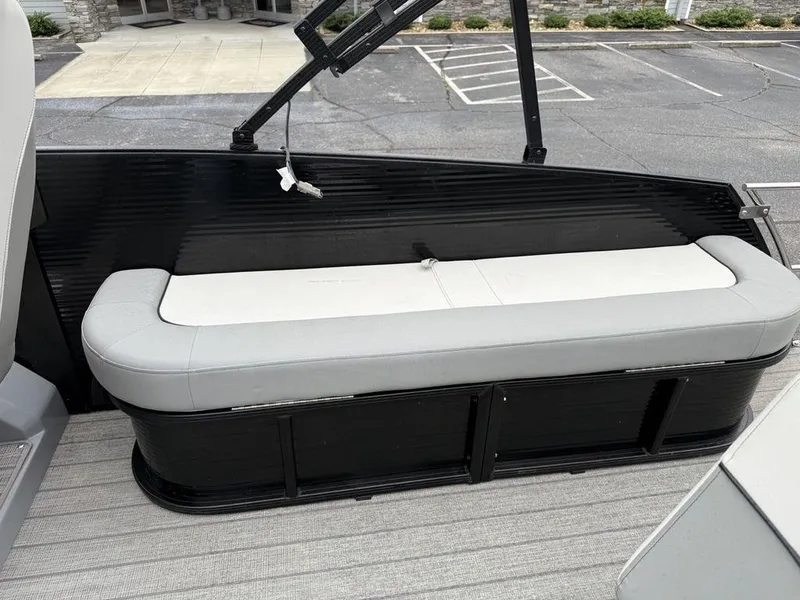 Slide: The Image of 2021 Godfrey Monaco 235 SFL GTP boat with sleek seating and modern design. - 15
