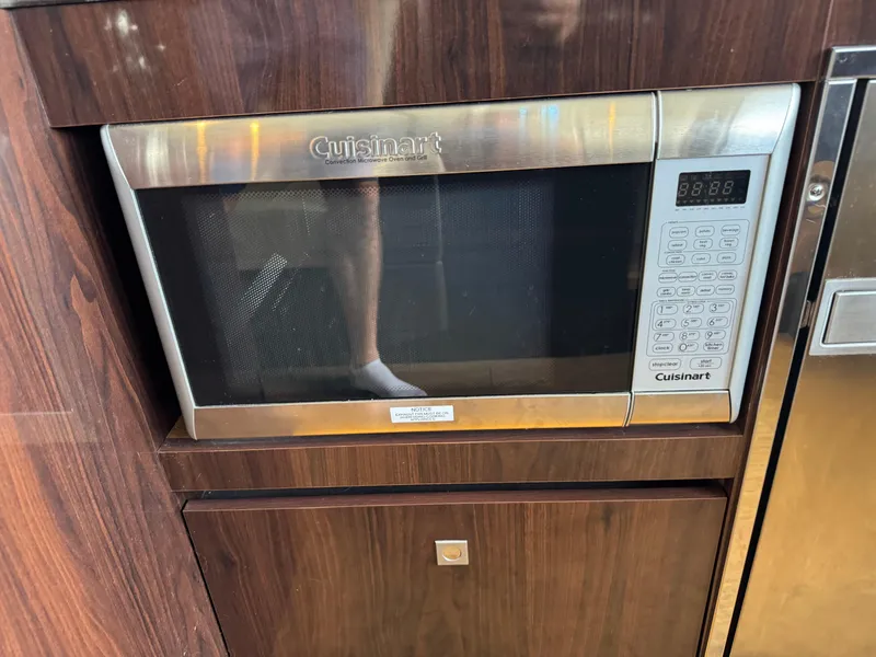 Slide: The Image of Cuisinart microwave in 2017 Sea Ray Sundancer 400 yacht kitchen. - 41