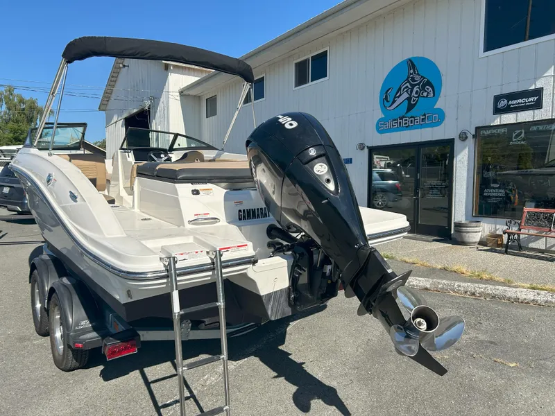 Slide: The Image of 2021 Sea Ray 21 SPX OB boat with outboard motor at Salish Boat Co. dealership. - 3
