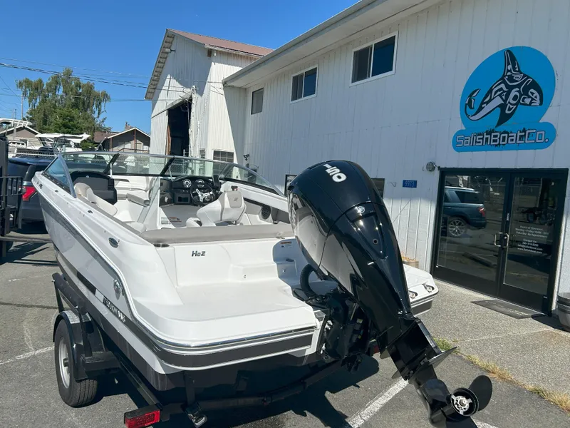 Slide: The Image of 2021 Four Winns HD2 OB boat with outboard motor at Salish Boat Co. dealership. - 3
