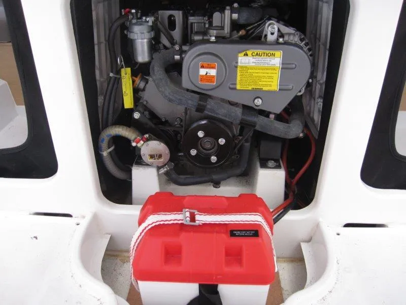 Slide: The Image of Engine compartment of 2018 Jeanneau Sun Fast 3600 sailboat with visible components. - 19