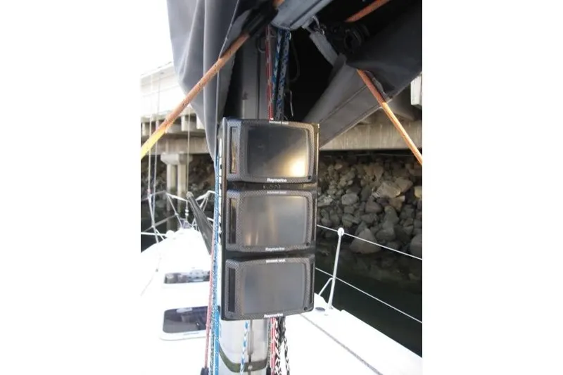 Slide: The Image of 2018 Jeanneau Sun Fast 3600 sailboat with Raymarine navigation displays on mast. - 47