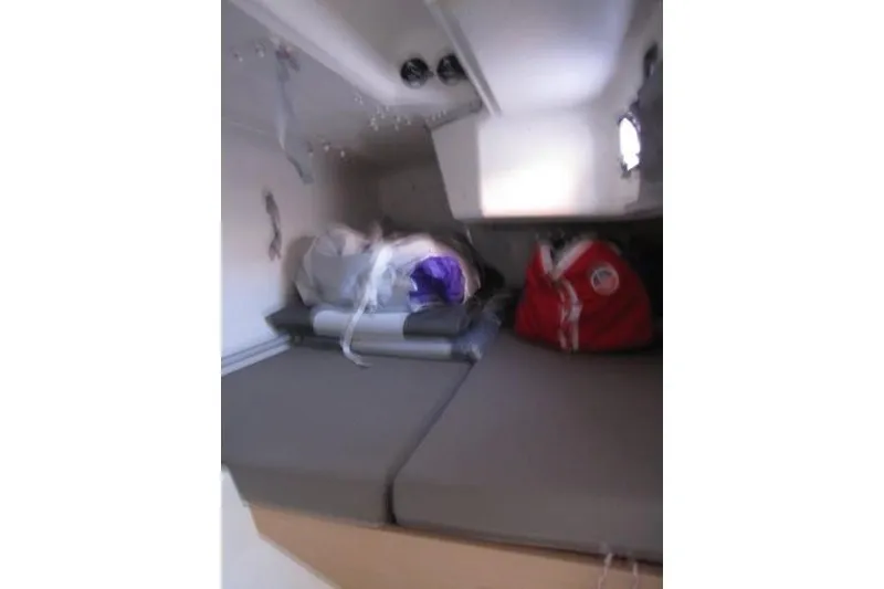 Slide: The Image of Cabin interior of 2018 Jeanneau Sun Fast 3600 with storage bags. - 56