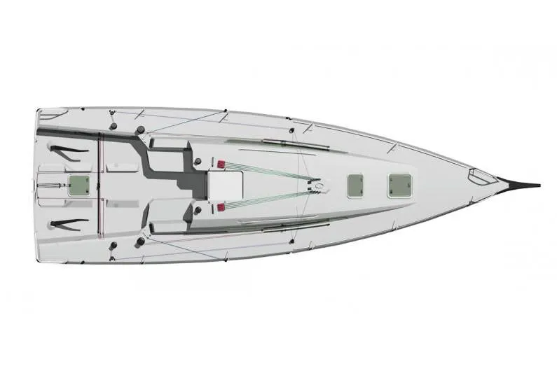 Slide: The Image of Top view of 2018 Jeanneau Sun Fast 3600 sailboat layout. - 8