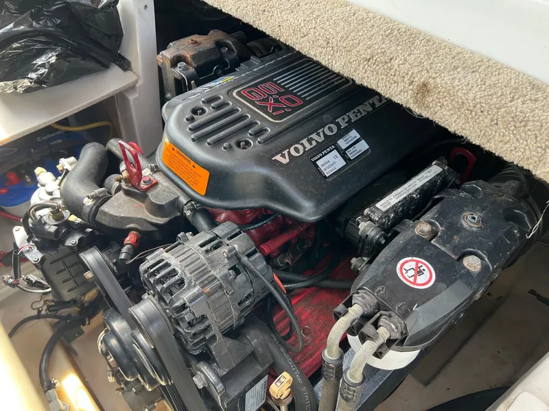 Slide: The Image of Volvo Penta engine in a 2007 Chaparral 210 SSi boat, showcasing detailed components. - 8