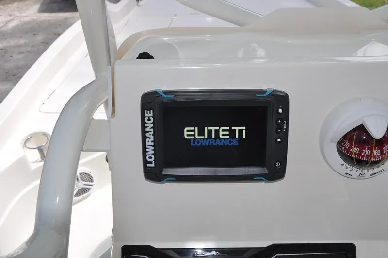 Slide: The Image of Lowrance Elite Ti display on 2017 Skeeter SX 210 boat dashboard. - 22