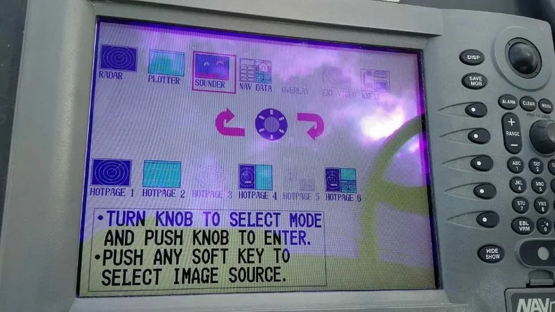 Slide: The Image of Navigation system display of a 2004 Riviera 58 Enclosed Flybridge yacht. - 17