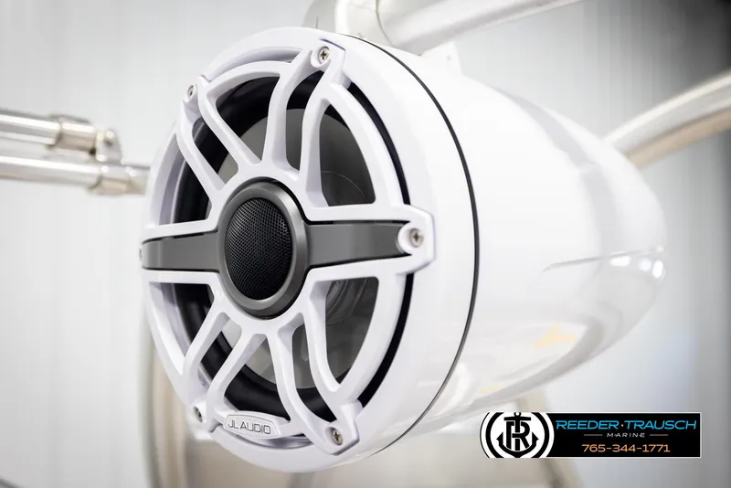 Slide: The Image of Close-up of JL Audio marine speaker on 2005 Correct Craft 226 Nautique boat. - 45
