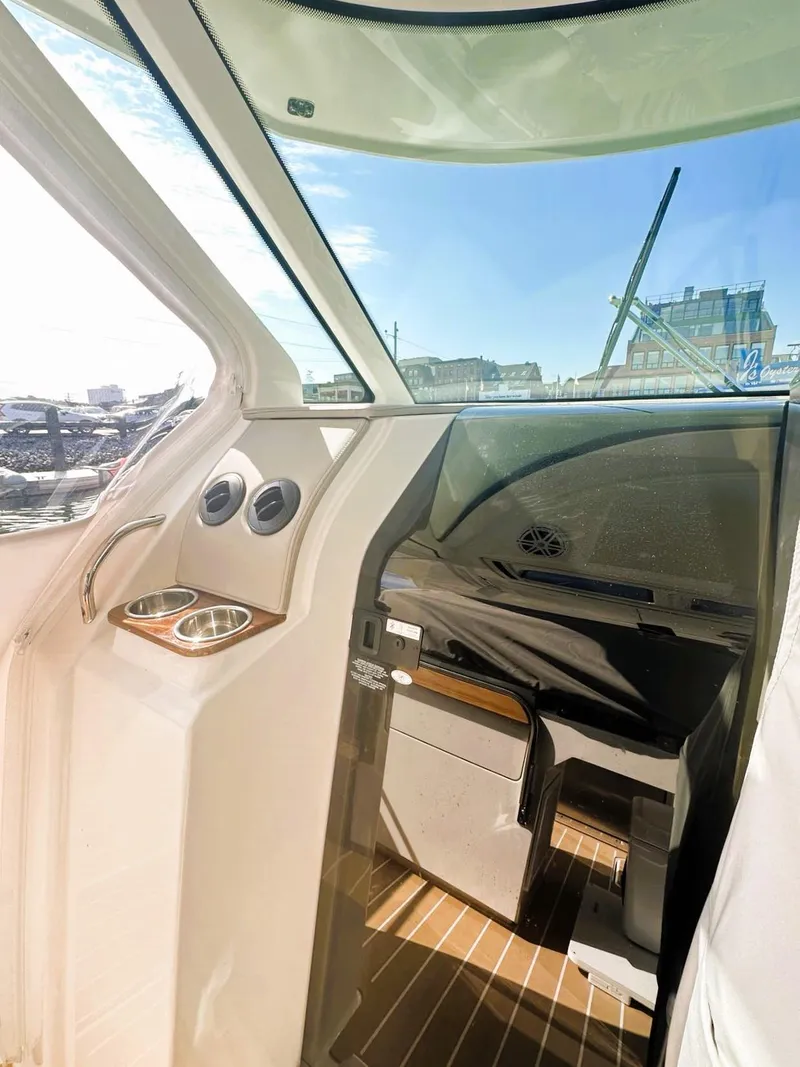 Slide: The Image of 2024 Tiara Yachts 43 LS interior with modern design and sleek finishes. - 14