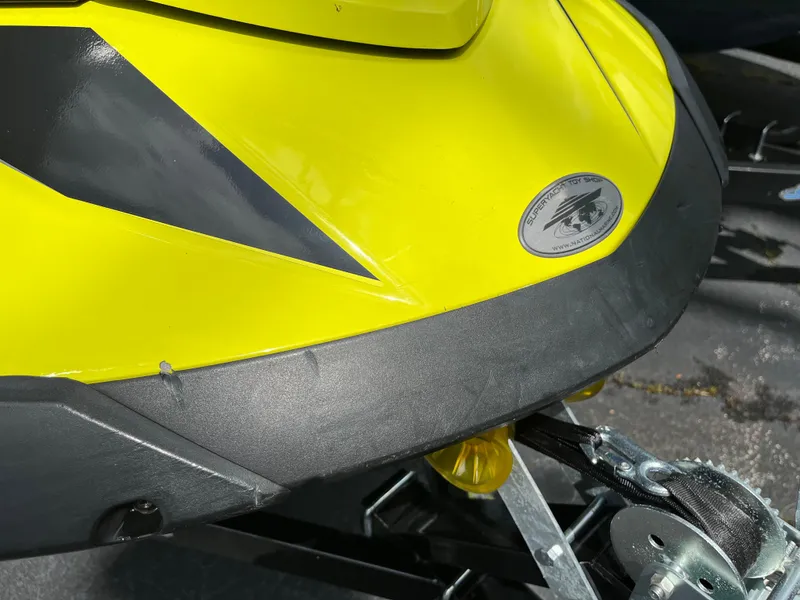 Slide: The Image of 2021 Yamaha WaveRunner VX Cruiser HO, yellow and black, close-up view. - 5