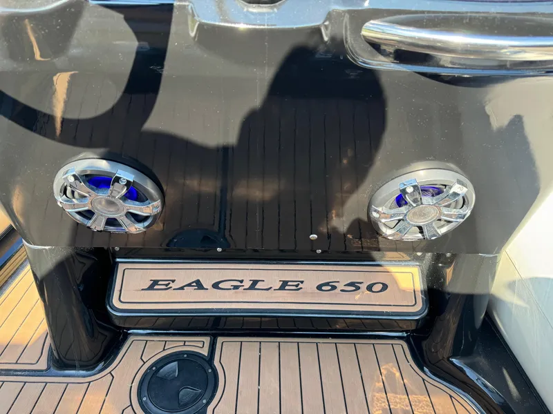 Slide: The Image of 2019 Brig Eagle 650 boat with speakers and teak deck. - 32