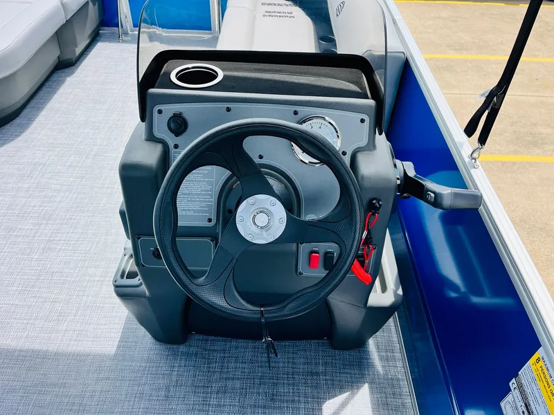 Slide: The Image of Steering console of 2026 Sun Tracker Party Barge 16 DLX pontoon boat. - 36