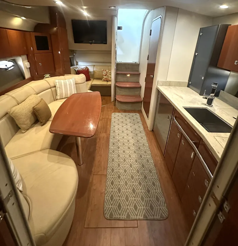 Slide: The Image of Luxurious interior of a 2013 Formula 37 PC yacht with modern amenities. - 5