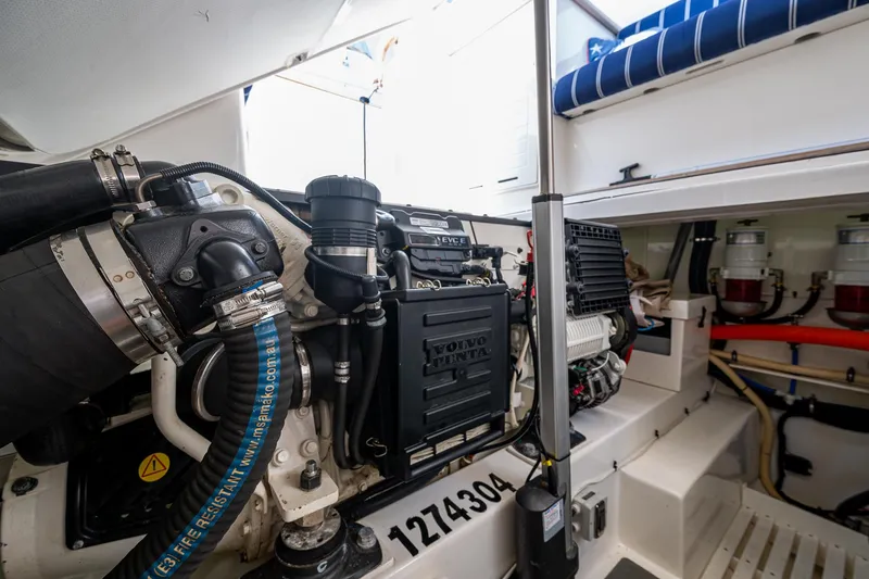 Slide: The Image of Engine room of 2017 Grand Banks 44 Eastbay SX with Volvo Penta IPS 600 engines. - 48