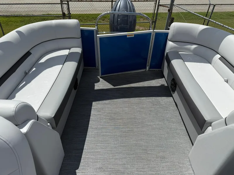 Slide: The Image of 2024 Godfrey SWEETWATER 2286 SB pontoon boat interior with spacious seating. - 8