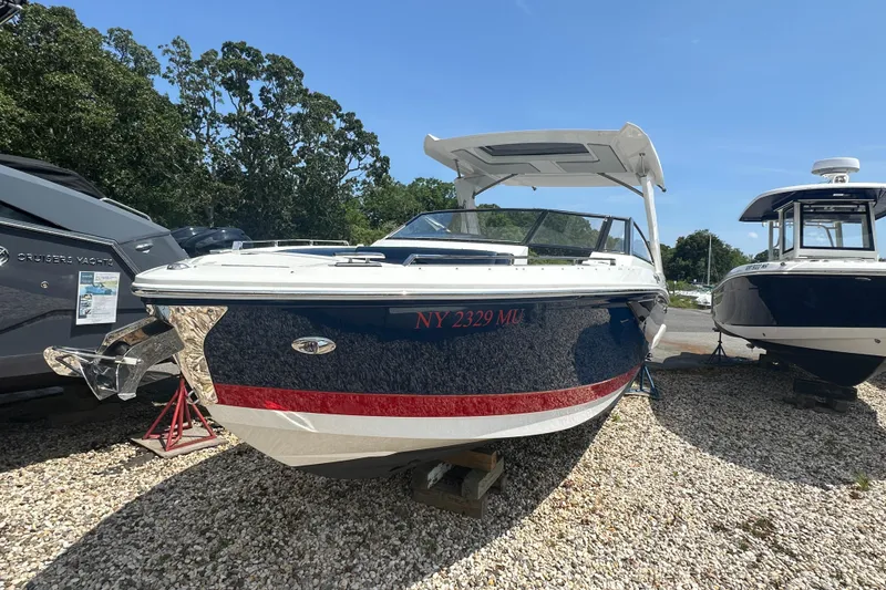 Slide: The Image of 2022 Cobalt A29 boat on display, featuring sleek design and vibrant colors. - 4