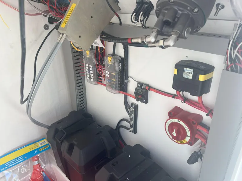 Slide: The Image of Electrical panel with wiring and components in a Reflex Gladiator 2400, 2026 model. - 16