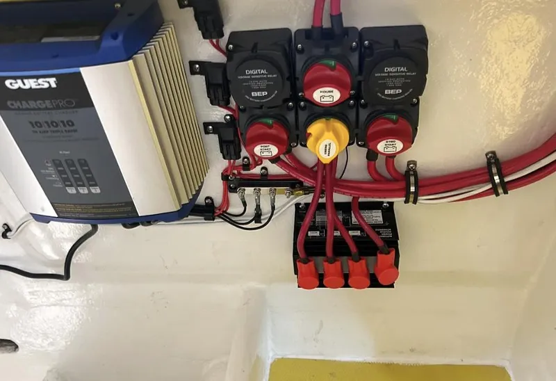 Slide: The Image of Electrical panel with Guest ChargePro charger and wiring in Predator C30, 2018 model. - 17