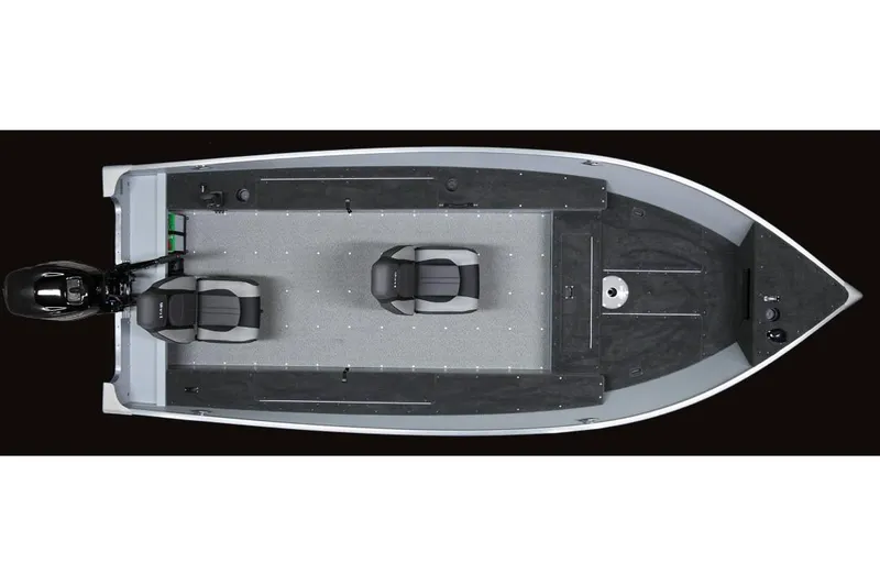 Slide: The Image of Manufacturer Provided Image: Top view of a 2020 Lund 1600 Fury Tiller fishing boat. - 14