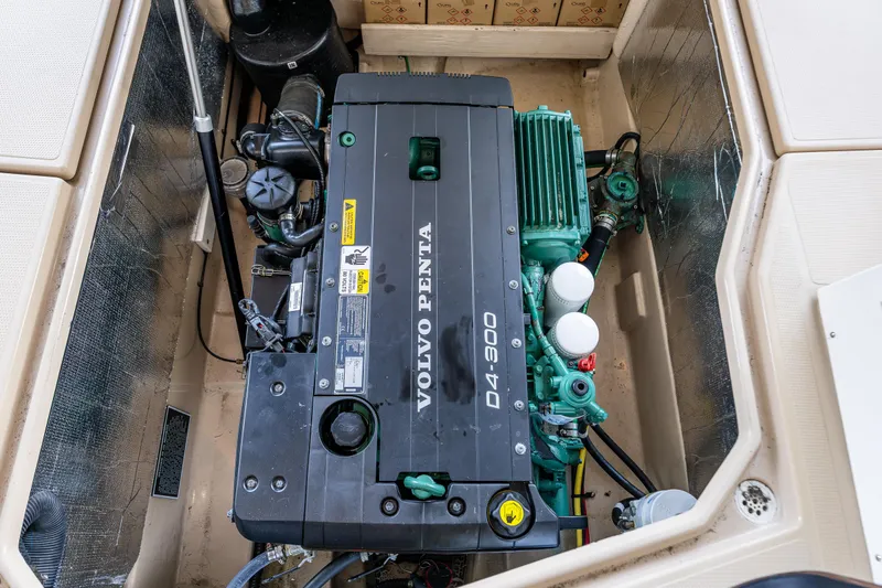 Slide: The Image of Volvo Penta D4-300 engine in 2014 Ranger Tugs R-31CB boat. - 35