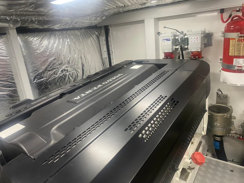 Slide: The Image of Volvo Penta engine in 2022 Princess F55 yacht engine room. - 22