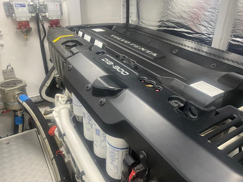 Slide: The Image of Volvo Penta engine in 2022 Princess F55 yacht engine room. - 23