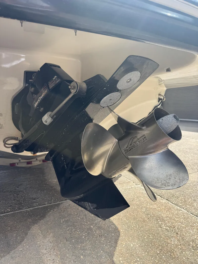 Slide: The Image of Close-up of 2006 Chaparral 236 SSi boat propeller and outdrive. - 20
