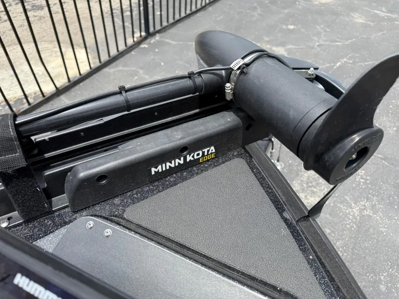 Slide: The Image of Minn Kota Edge trolling motor on 2022 Skeeter ZX 150 boat deck. - 34