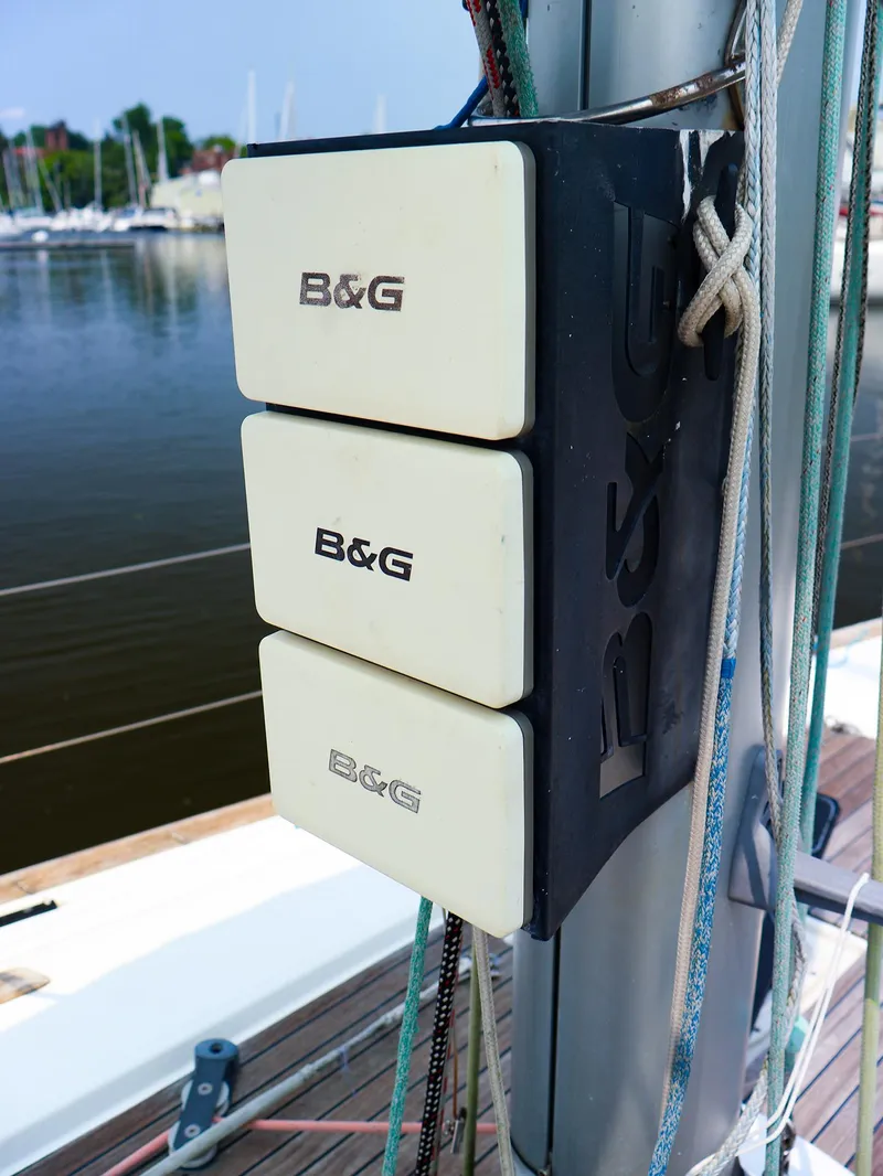 Slide: The Image of B&G instruments on a 2011 Dufour 40E Performance sailboat mast. - 22