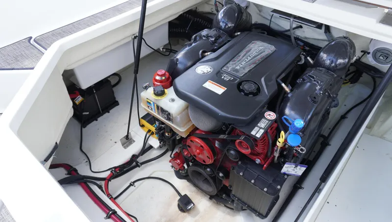 Slide: The Image of 2022 Cobalt R6 engine compartment showcasing a powerful inboard motor. - 20