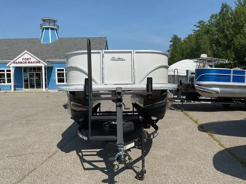 Slide: The Image of 2026 Sun Tracker PB 16 DLX pontoon boat at Port Harbor Marine. - 4
