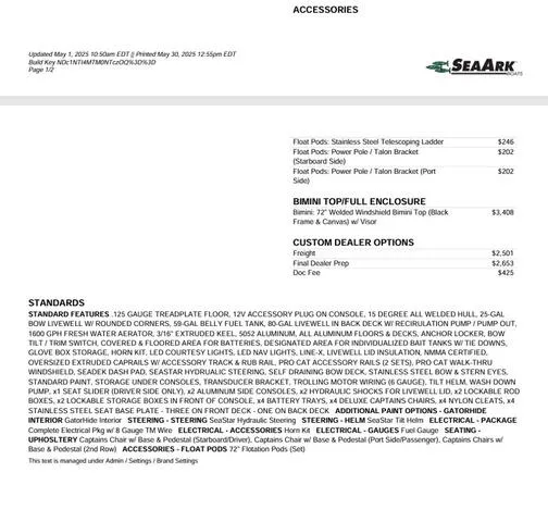 Slide: The Image of SeaArk Procat 240 / Suzuki DF250TXSS 2026 - 33