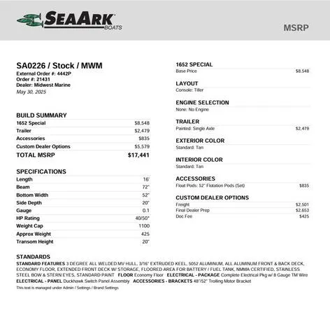 Slide: The Image of SeaArk 1652 Special 2026 - 24