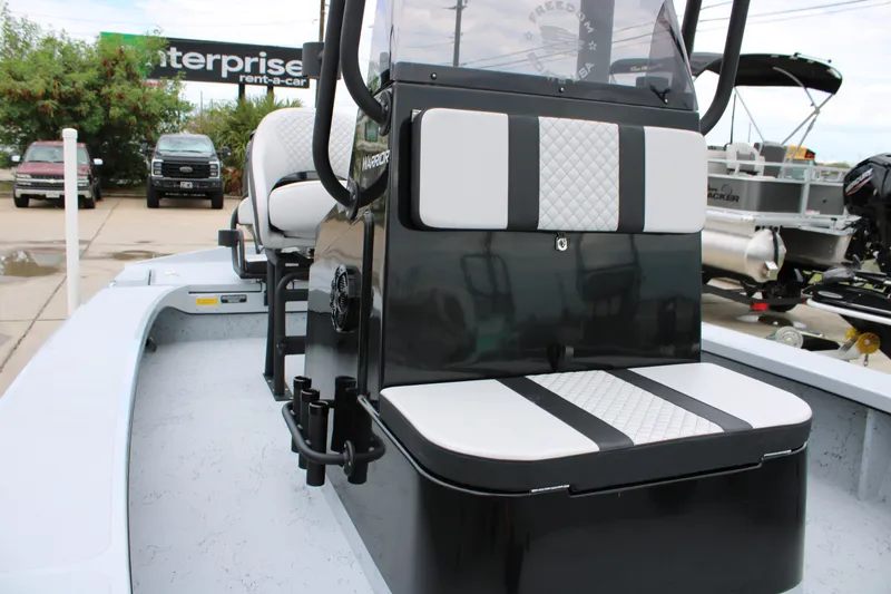 Slide: The Image of 2025 Freedom Boats 23' Warrior interior with stylish seating and modern design. - 19