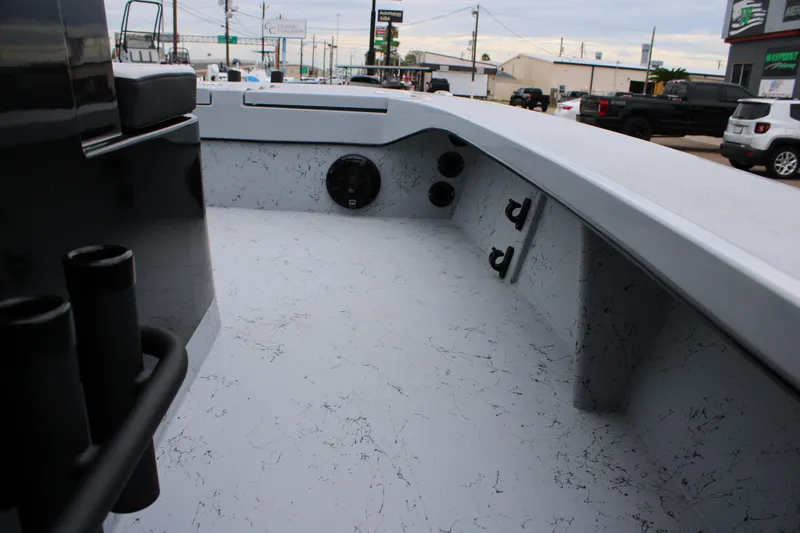 Slide: The Image of 2025 Freedom Boats 23' Warrior interior with sleek design and modern features. - 11