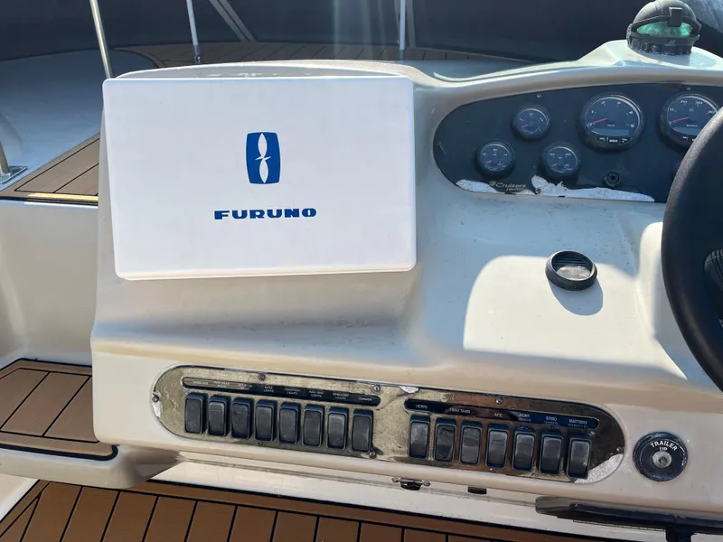 Slide: The Image of Dashboard of 2004 Cruisers Yachts 320 Express with Furuno navigation system. - 16
