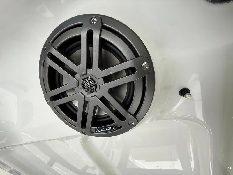 Slide: The Image of Speaker system on 2026 Sea Hunt BX 25 FS boat, featuring JL Audio. - 21