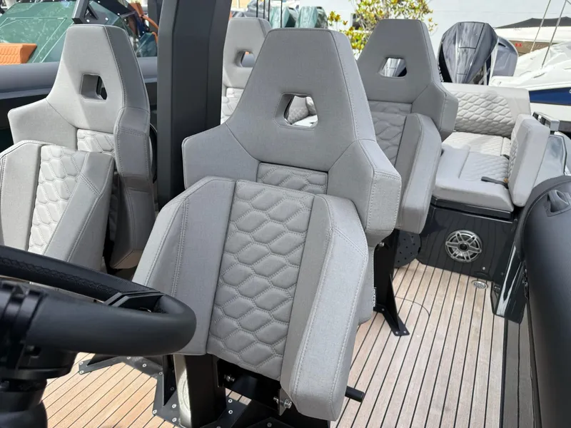 Slide: The Image of Luxurious seating on 2025 Skipper-BSK 38NC boat with modern design and premium materials. - 13