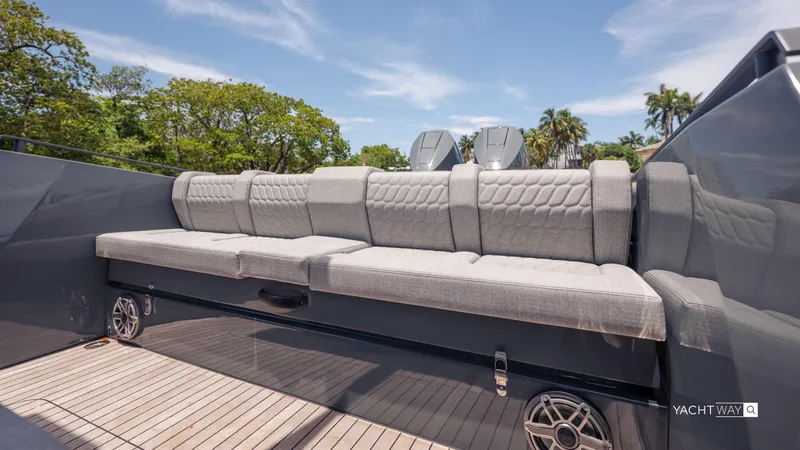 Slide: The Image of Luxurious seating on 2025 Skipper-BSK 38NC yacht, featuring modern design and comfort. - 17