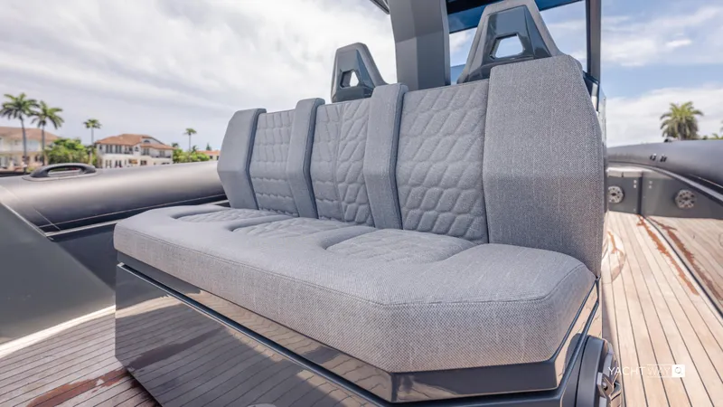 Slide: The Image of Luxury seating on 2025 Skipper-BSK 38NC yacht, featuring modern design and comfortable upholstery. - 33