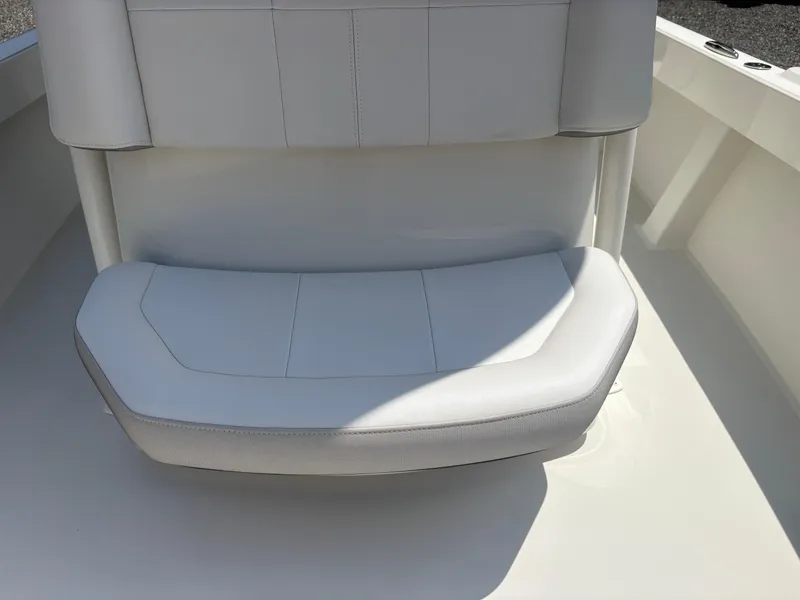 Slide: The Image of White cushioned seat on 2021 Parker 2300 Special Edition boat. - 23