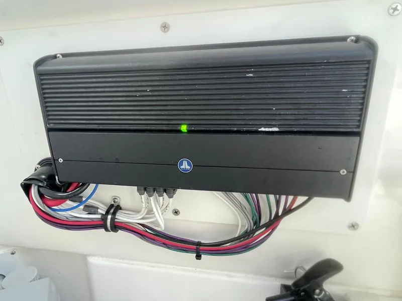 Slide: The Image of Electrical panel with colorful wiring on 2023 Everglades 235 Center Console boat. - 21