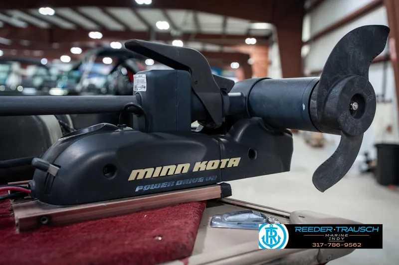 Slide: The Image of Minn Kota Power Drive V2 motor on 1997 Lund 1700 Pro Angler boat. - 39