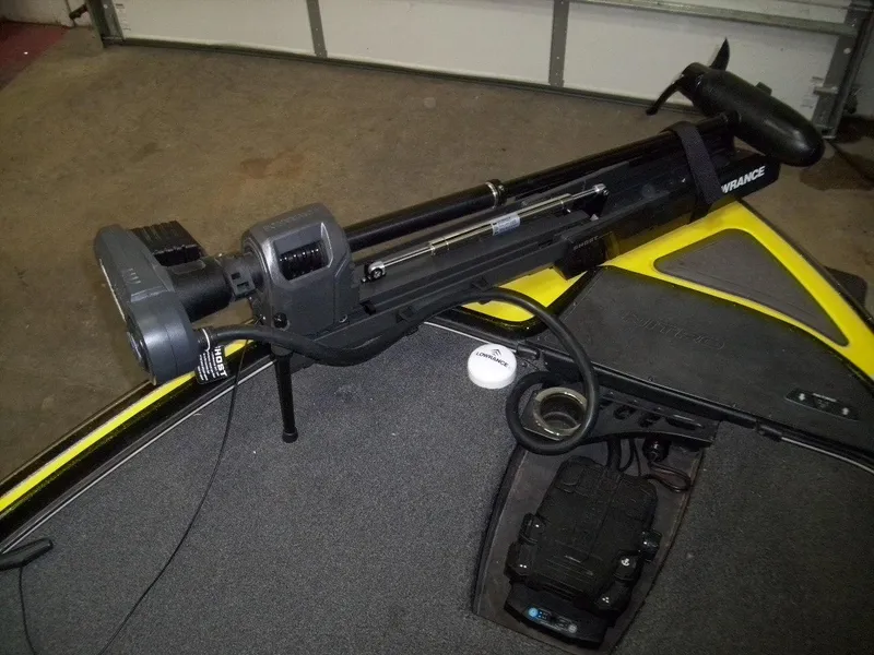 Slide: The Image of 2021 Nitro Z21 boat with mounted trolling motor and Lowrance equipment. - 10