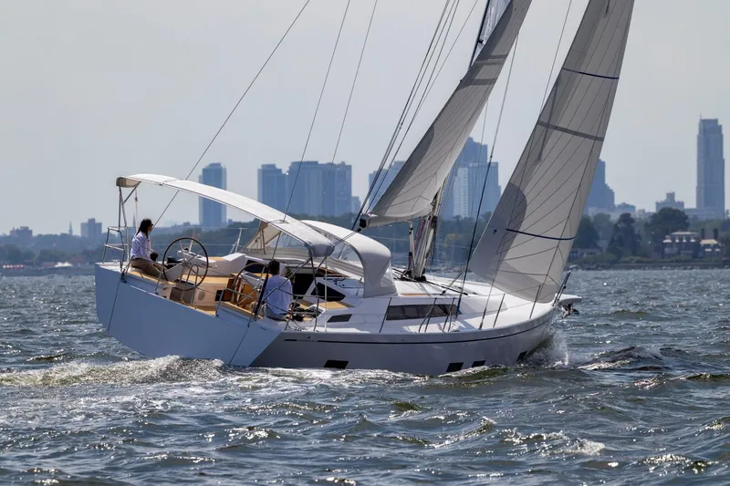 Slide: The Image of 2026 Grand Soleil 42 Long Cruise sailing near city skyline on a sunny day. - 7