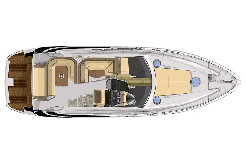 Slide: The Image of Manufacturer Provided Image: Top view layout of a 2017 Regal 46 Sport Coupe yacht. - 26